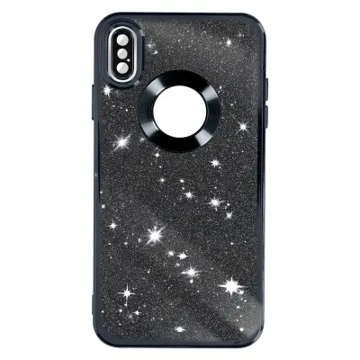 Ovitek z blešcicami za iPhone XS Max, serija Protecam Spark - crn