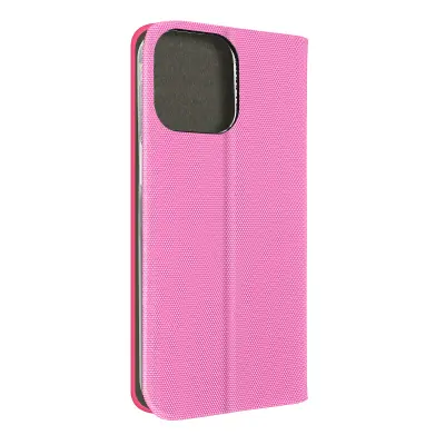 Ovitek za kartice iz blaga za iPhone 14 Pro Max, serija Sensitive - roza