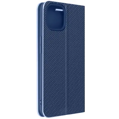 Ovitek Folio za iPhone 14, Luna Book Carbon - moder