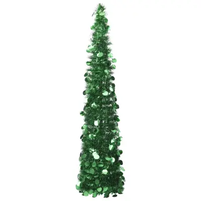 vidaXL Zložljiva umetna novoletna jelka zelena 150 cm PET