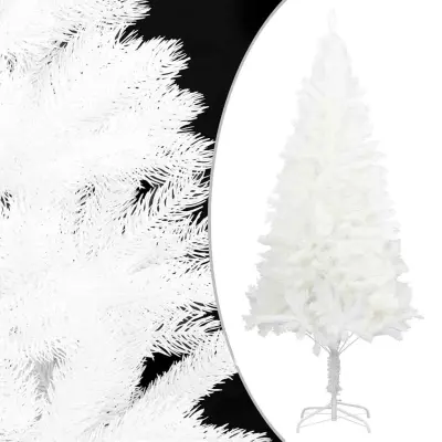 vidaXL Umetna novoletna jelka z realističnimi iglicami bela 120 cm