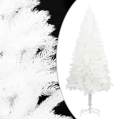 vidaXL Umetna novoletna jelka z realističnimi iglicami bela 240 cm