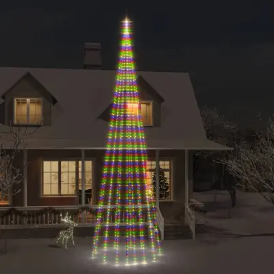 Novoletna jelka iz 1134 pisanih LED lučk 800 cm
