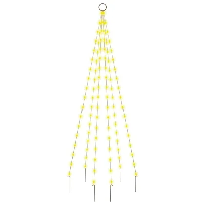 vidaXL Novoletna jelka iz 108 toplo belih LED lučk 180 cm