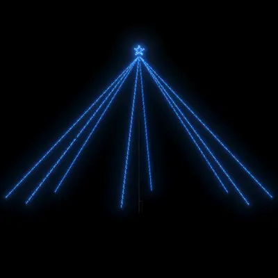 vidaXL LED božično drevo notranje/zunanja 800 LED modra 5 m