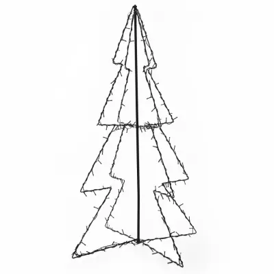 vidaXL Novoletna jelka iz 160 LED lučk notranje/zunanja 78x120 cm