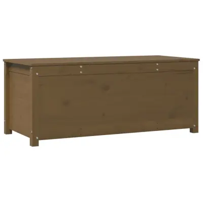 vidaXL Škatla za shranjevanje medeno rjava 110x50x45,5 cm borovina