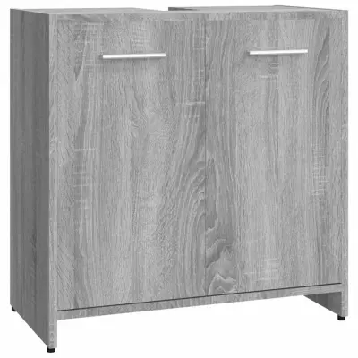 vidaXL Kopalniška omarica siva sonoma 60x33x60 cm inženirski les