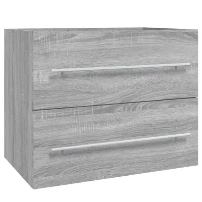 vidaXL Omarica za umivalnik siva sonoma 60x38,5x48 cm inženirski les