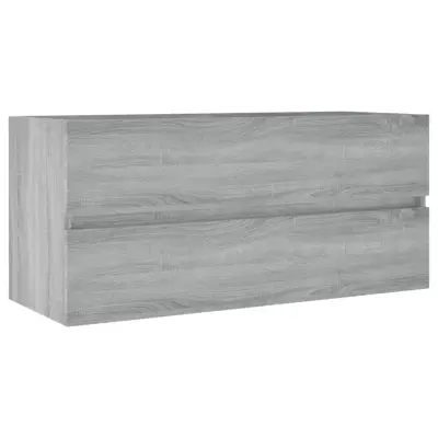 vidaXL Omarica za umivalnik siva sonoma 100x38,5x45 cm inženirski les
