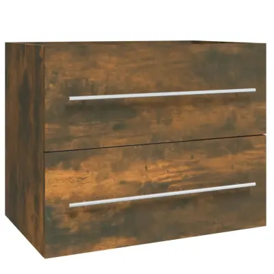 vidaXL Omarica za umivalnik dim. hrast 60x38,5x48 cm inženirski les