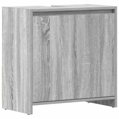 vidaXL Kopalniška omarica siva sonoma 60x33x61 cm inženirski les