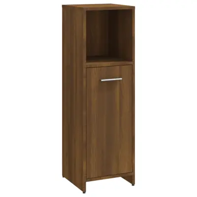 vidaXL Kopalniška omarica rjavi hrast 30x30x95 cm inženirski les