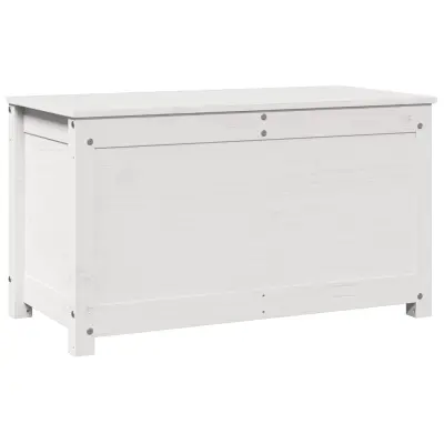 vidaXL Škatla za shranjevanje bela 80x40x45,5 cm trdna borovina