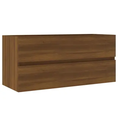 vidaXL Omarica za umivalnik rjavi hrast 100x38,5x45 cm inženirski les