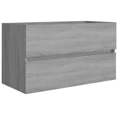 vidaXL Omarica za umivalnik siva sonoma 80x38,5x45 cm inženirski les