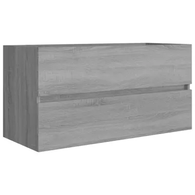 vidaXL Omarica za umivalnik siva sonoma 90x38,5x45 cm inženirski les