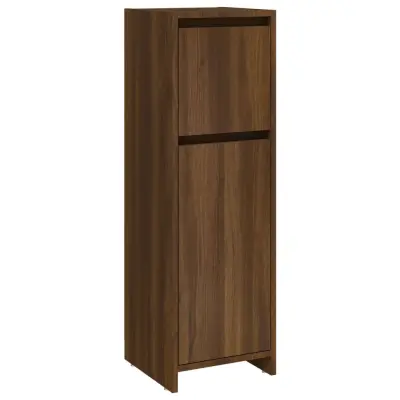 vidaXL Kopalniška omarica rjavi hrast 30x30x95 cm inženirski les