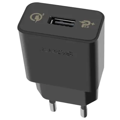 Originalni omrežni polnilnik Sony USB 15 W, Quick Charge 3.0 - crn