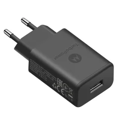 Originalni omrežni polnilnik Motorola, USB TurboPower 15 W - crn
