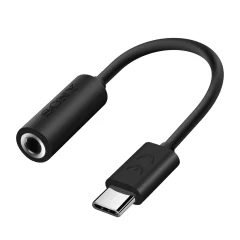 Uradni avdio adapter Sony, moški USB-C na ženski 3,5 mm prikljucek - crn