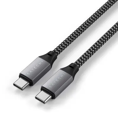 Satechi USB-C to USB-C Short Cable - 25cm - vesoljsko siva polnilni kabel