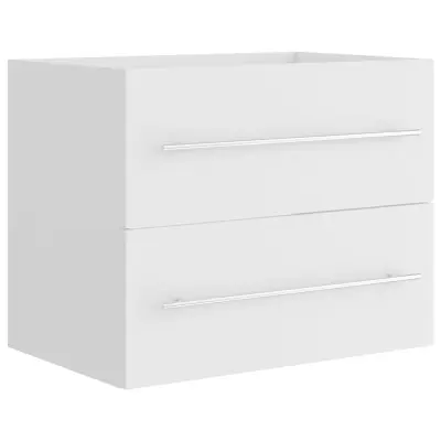 vidaXL Omarica za umivalnik bela 60x38,5x48 cm inženirski les
