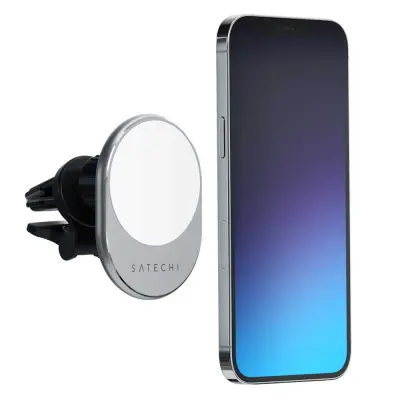 Satechi Magnetic Wireless Car Charger - srebrna polnilec