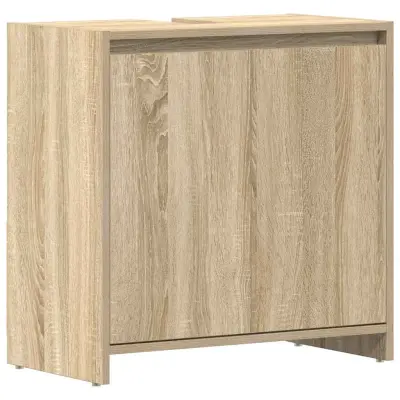 vidaXL Kopalniška omarica sonoma hrast 60x33x61 cm iverna plošča