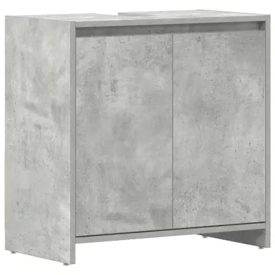 vidaXL Kopalniška omarica betonsko siva 60x33x61 cm iverna plošča