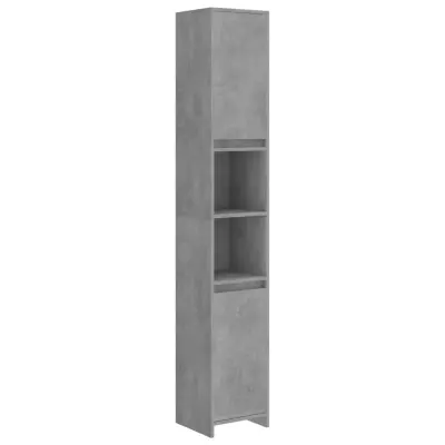 vidaXL Kopalniška omarica betonsko siva 30x30x183,5 cm iverna plošča