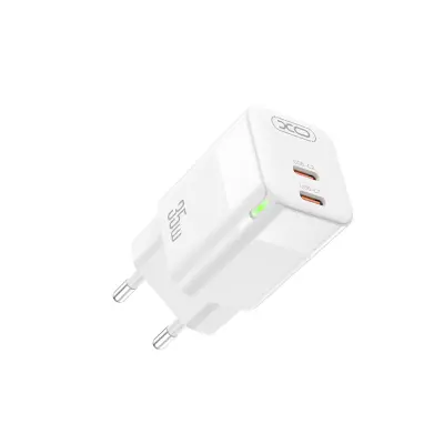 Polnilec za telefon XO CE07 35W 2x USB-C PD, GaN