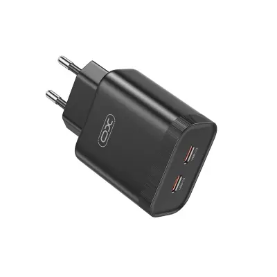 Polnilec za telefon XO L105 35W 2x USB-C PD črn
