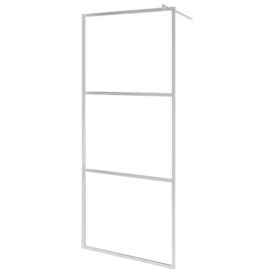 vidaXL Steklena pregrada za tuš z delno mlečnim ESG steklom 80x195 cm