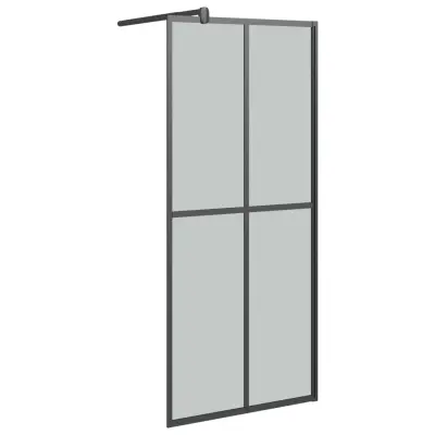 vidaXL Pregrada za tuš 80x195 cm temno kaljeno steklo