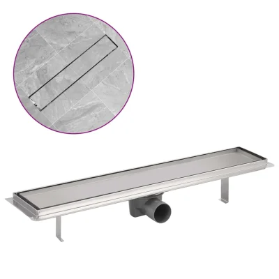 vidaXL Kanaleta za Tuš 630x140 mm Nerjaveče Jeklo