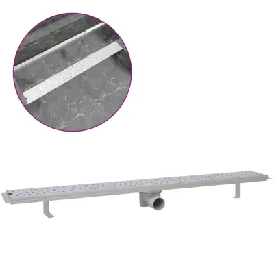 vidaXL Kanaleta za tuš mehurčki 1030x140 mm nerjaveče jeklo
