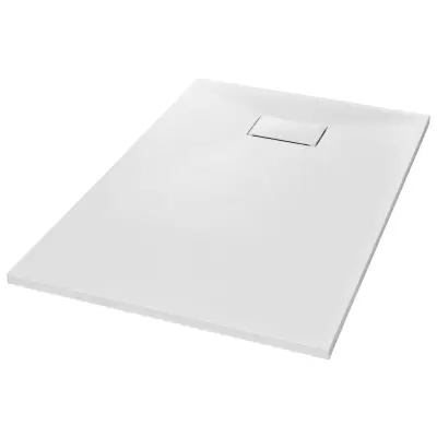 vidaXL Kad za tuš SMC bela 120x70 cm