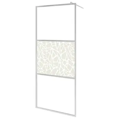 vidaXL Pregrada za tuš ESG steklo s kamnitim dizajnom 80x195 cm