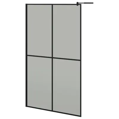 vidaXL Pregrada za tuš 118x190 cm temno kaljeno steklo