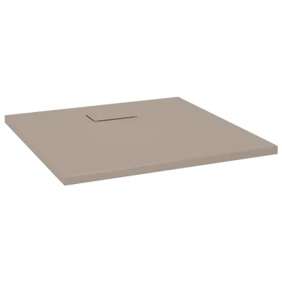 vidaXL Kad za tuš SMC rjava 90x90 cm