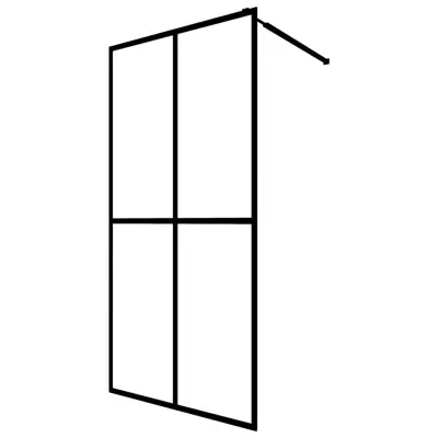 vidaXL Steklena pregrada za tuš mlečno kaljeno steklo 140x195 cm