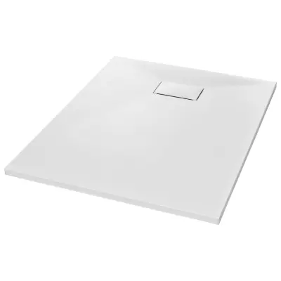 vidaXL Kad za tuš SMC bela 100x80 cm