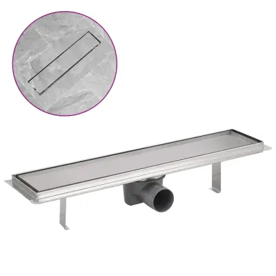 vidaXL Kanaleta za Tuš 530x140 mm Nerjaveče Jeklo