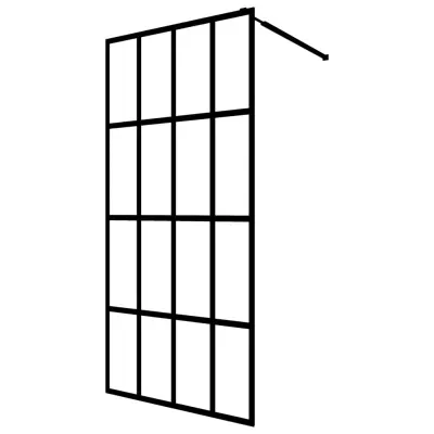 vidaXL Steklena pregrada za tuš prozorno kaljeno steklo 118x190 cm