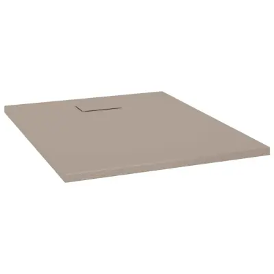 vidaXL Kad za tuš SMC rjava 100x80 cm