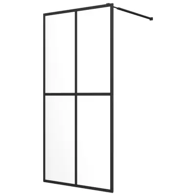 vidaXL Steklena pregrada za tuš prozorno kaljeno steklo 140x195 cm