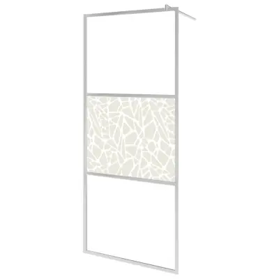 vidaXL Pregrada za tuš ESG steklo s kamnitim dizajnom 90x195 cm
