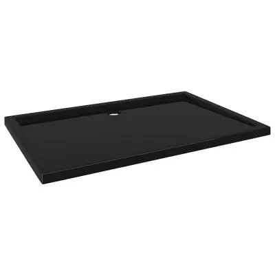 vidaXL Pravokotna ABS tuš kad črna 80x120 cm