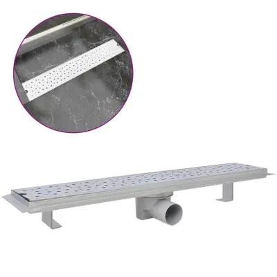 vidaXL Kanaleta za tuš mehurčki 630x140 mm nerjaveče jeklo